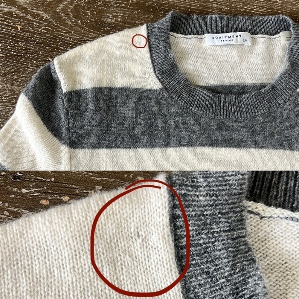EQUIPMENT Cashmere Sweater with Side Button Detail Size Small - Picture 11 of 12
